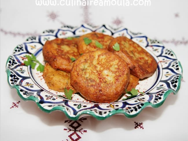 Beignets végétariens d'aubergines et pomme de terre