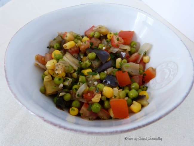 Poêlée de légumes aux petits pois