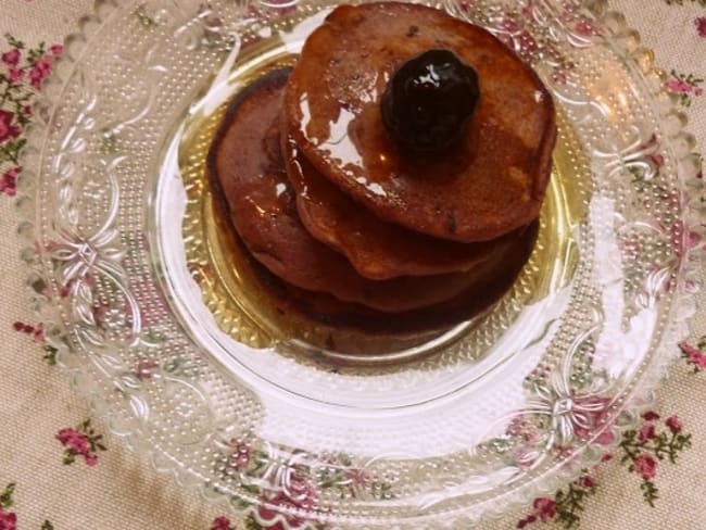 Pancakes Pomme et Mûres à la Farine de Châtaigne