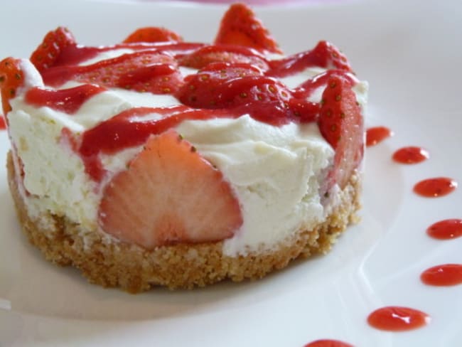 Cheesecake aux fraises et wasabi