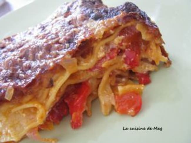 Lasagnes aux poivrons