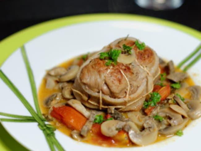 Paupiette de veau aux champignons