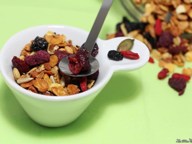 Granola protéiné maison aux fruits rouges