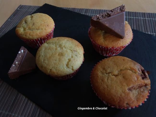 Muffins aux éclats de toblerone