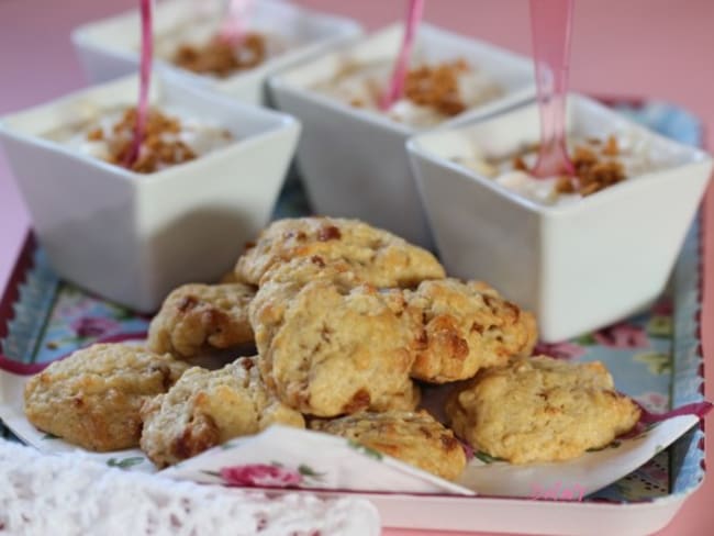 COOKIES POMMES-CARAMEL ET MOUSSES AUX POMMES