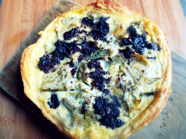 Quiche aux Artichauds et Tapenade