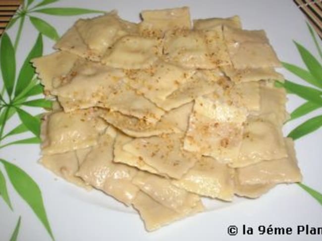 Raviolis poires roquefort