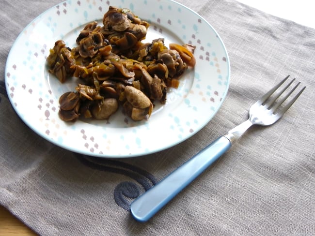 Poêlée de champignons et poireaux à l'asiatique