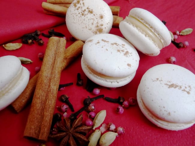 Macarons épices indiennes chai et chocolat blanc