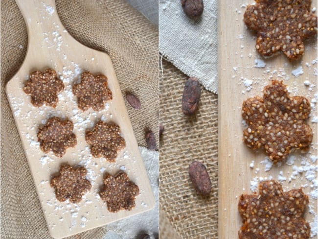 Biscuits crus au cacao et à la maca