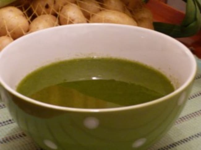 Soupe de vert de poireaux