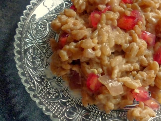 Risotto à la Grenade et au Chèvre frais