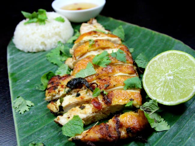 Poulet grillé à la citronnelle et à la coriandre