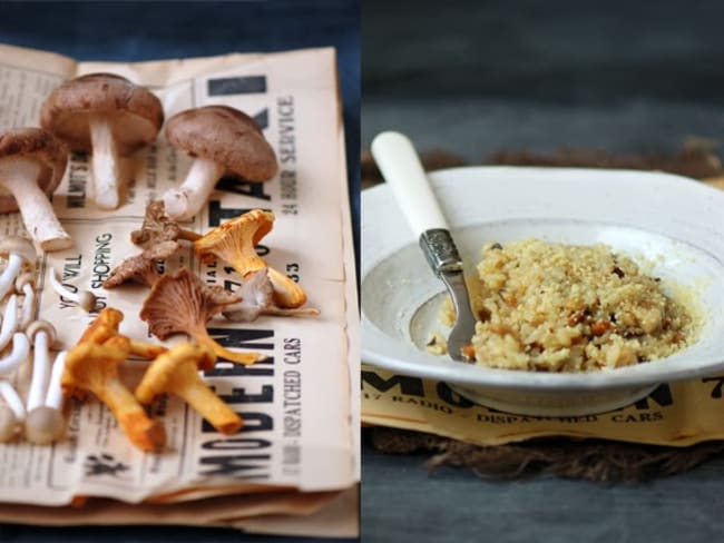 Risotto aux trois champignons