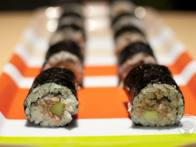 Maki de thon et concombre