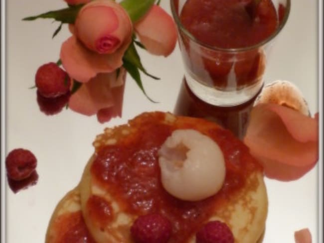 Confiture Ispahan : framboises, litchis et rose