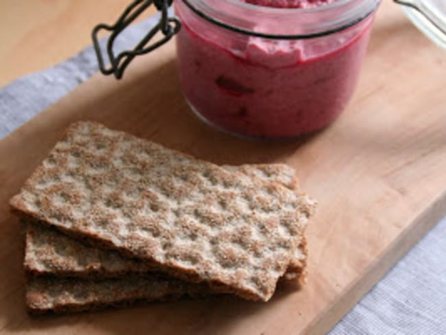 Tartinade toute Rose à la Betterave et au Chèvre