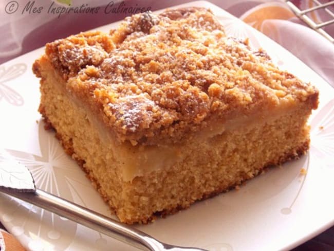 Gateau aux pommes facon crumble