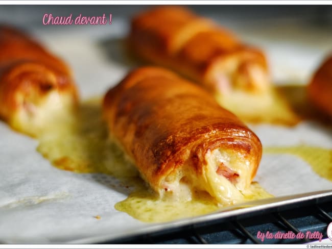 Pains au chocolat mais jambon - fromage