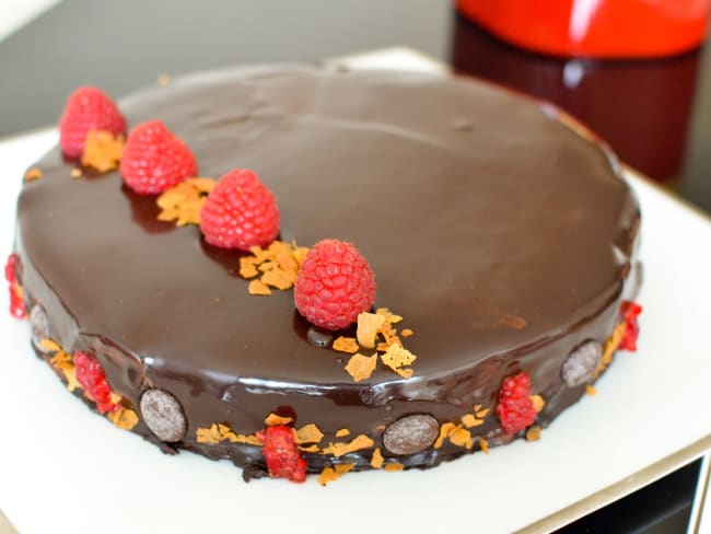 Royal au chocolat et sa touche framboise