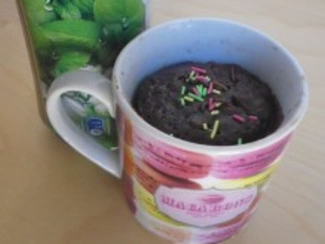 Mug cake chocolat menthe