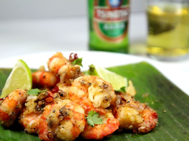 Crevettes asiatiques sel poivre