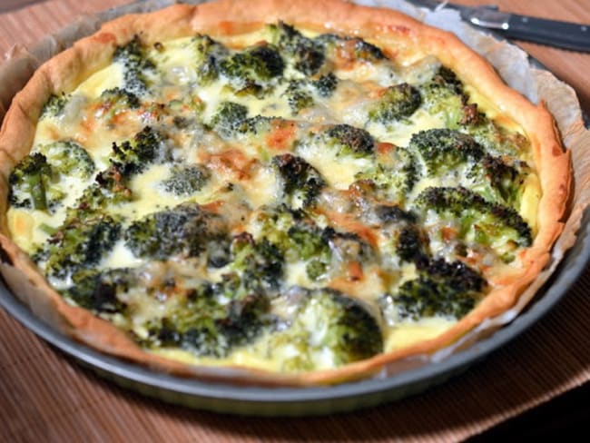 Quiche au brocoli et fromage bleu des causses