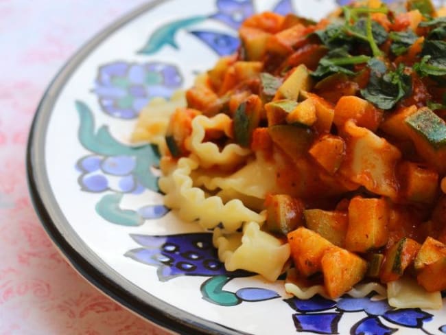 Mafaldine aux courgette à l'orientale