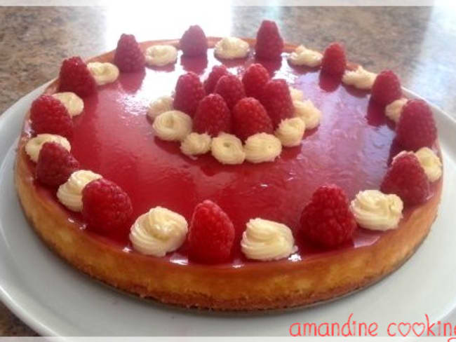 Cheesecake chocolat blanc framboise