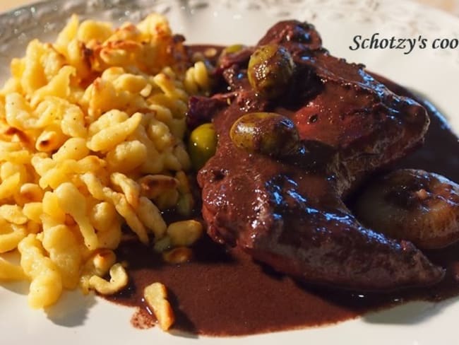 Le civet de lapin sauce au sang