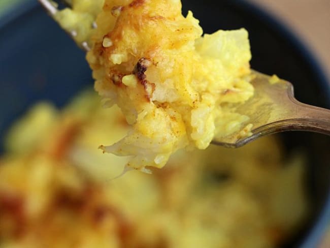 Gratin de chou-fleur béchamel au curry