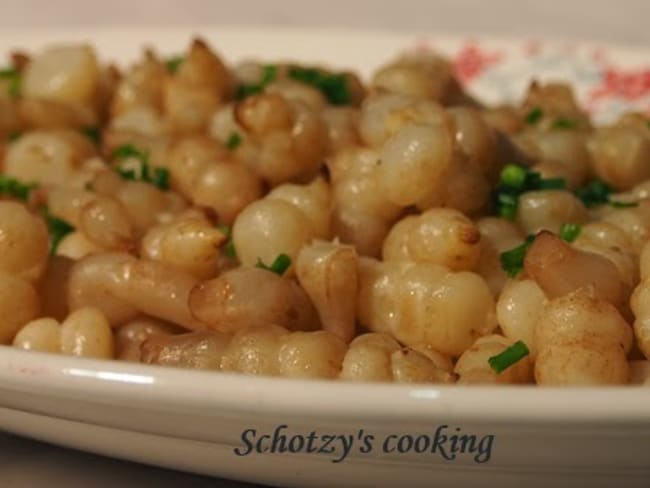 Crosnes poêlés ail et persil