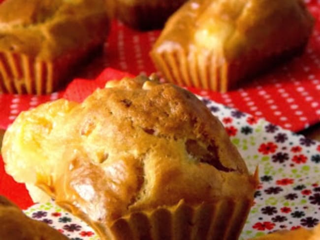 Muffins chèvre jambon