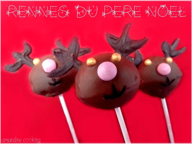 Cake pops "Rennes du père Noël"