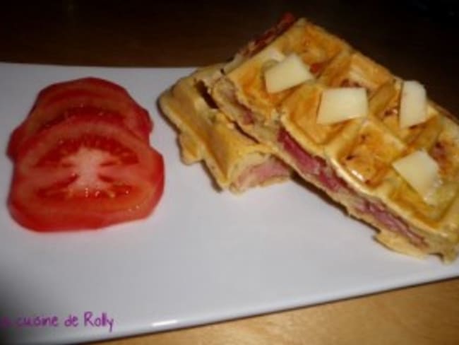 Gaufres salées jambon et saint-nectaire