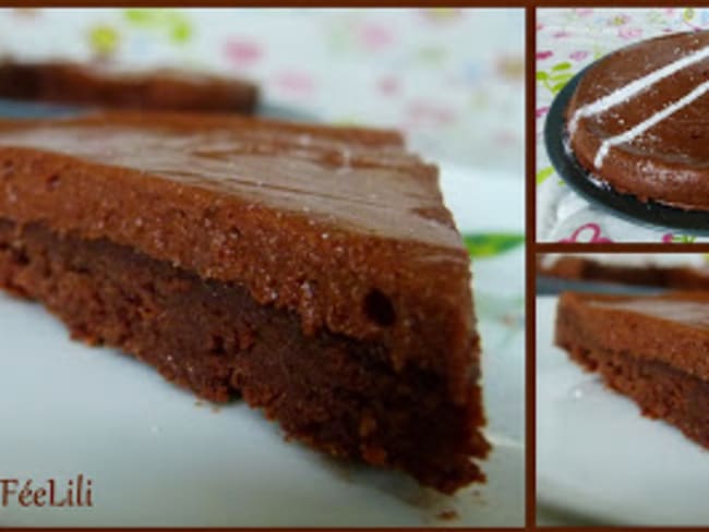 Gateau fondant au chocolat et son glacage mousseux