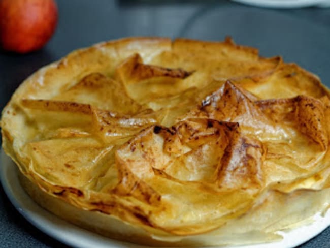 Tarte feuilletée aux pommes façon croustade Gasconne