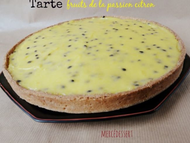 Tarte fruits de la passion citron