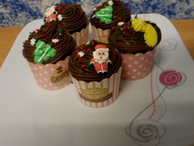 Cupcakes chocolat épices de Noël