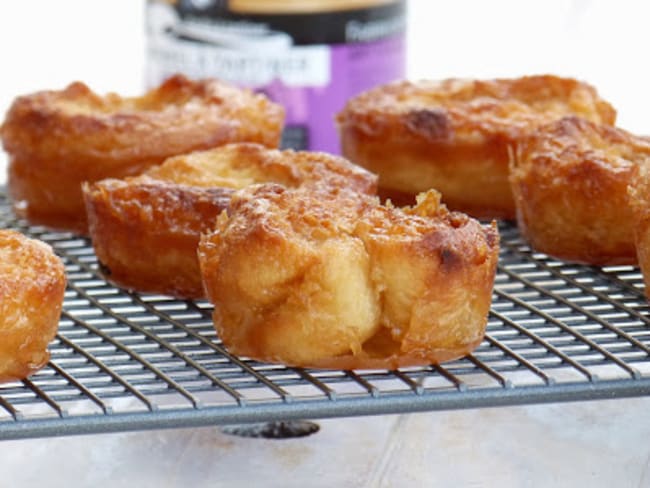 Kouignettes au caramel au beurre salé, rhum raisin