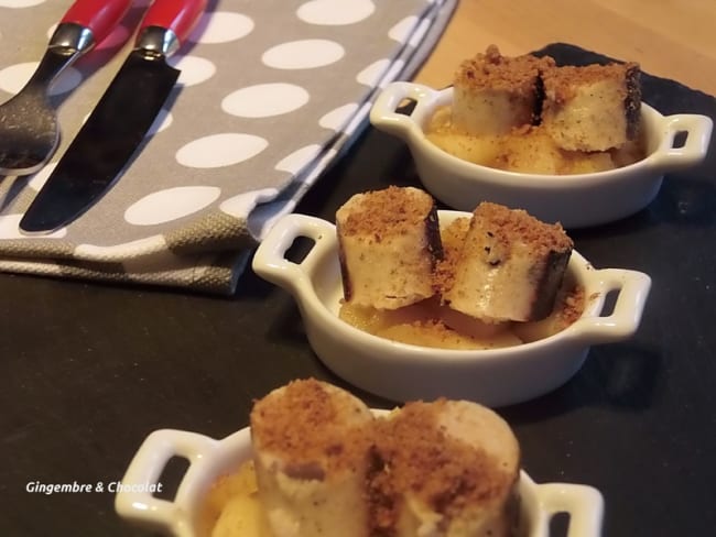 Boudin blanc à la pommes et au pain d'épices