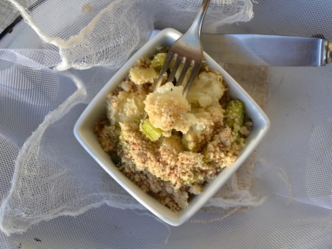 Crumble de légumes d'hiver à la noisette