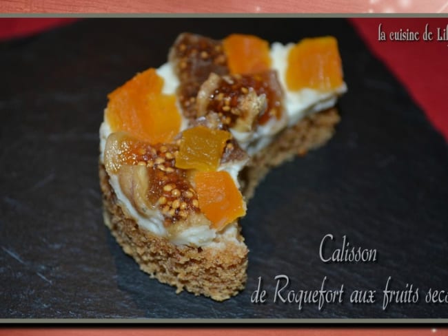 Calisson de roquefort aux fruits secs