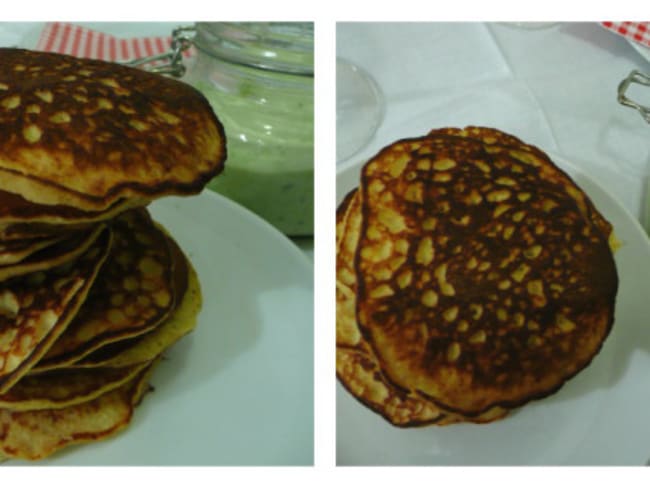 Blinis au fromage de chèvre et flocons de quinoa