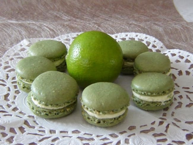 Le macaron au citron vert