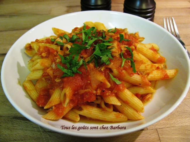 Penne sauce au thon