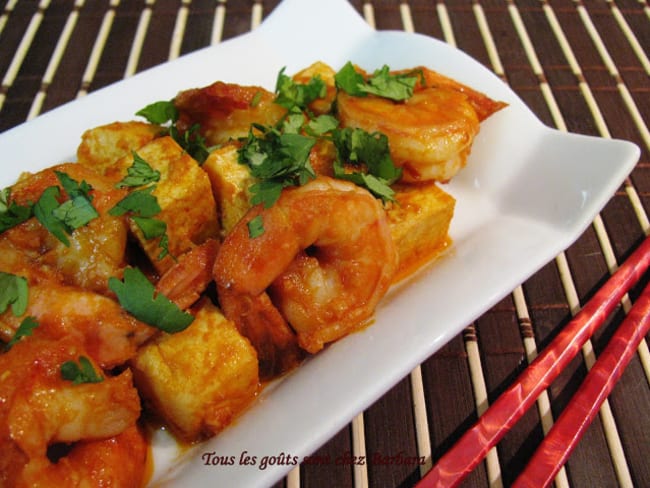 Tofu et crevettes à la vietnamienne