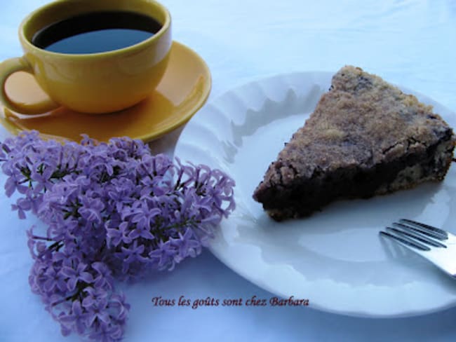 Gâteau crousti-moelleux aux myrtilles