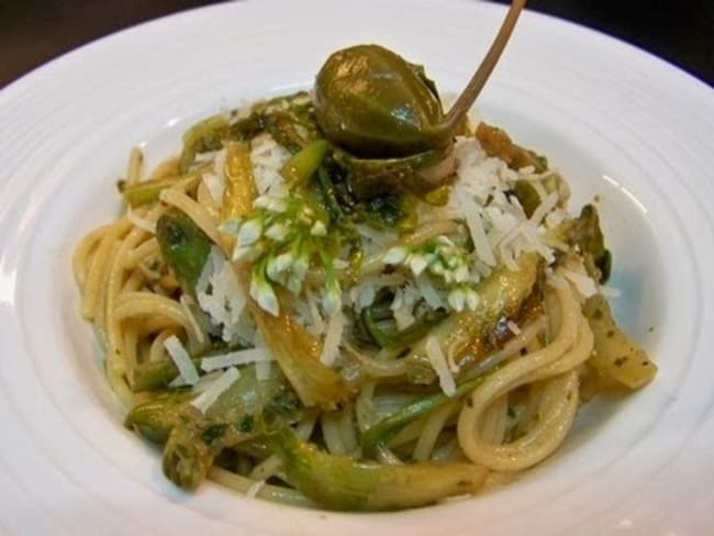 Spaghettis à la puntarelle