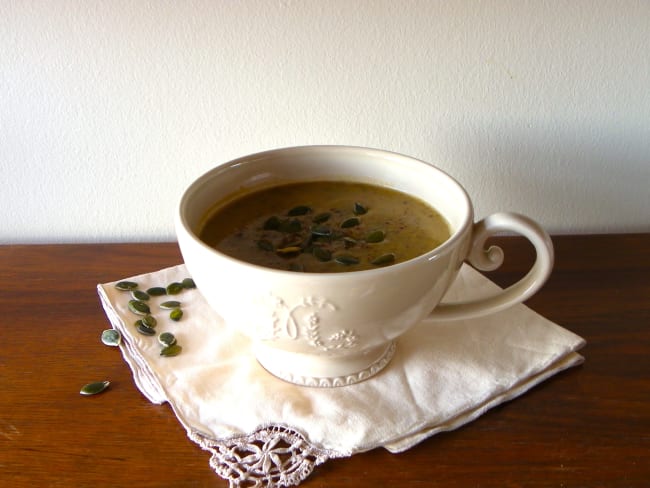 Velouté de lentilles vertes et butternut